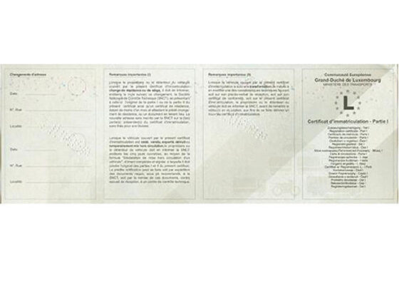 dowod rejestracyjny luksemburg