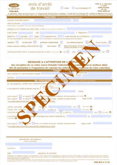 Francuskie Zwolnienie Lekarskie (Avis d'arrêt de travail) - tłumaczenie przysięgłe