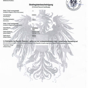 austriackie zaświadczenie o niekaralności
