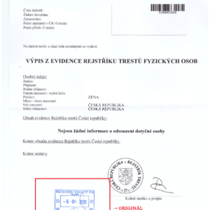 🇨🇿 Zaświadczenie o niekaralności z Czech – tłumaczenie przysięgłe na język polski