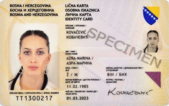 Bośniacki dowód osobisty (tłumaczenie na polski)