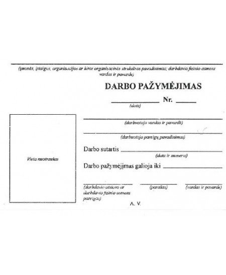 tłumaczenie litewskiego świadectwa pracy