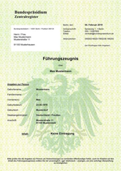 Tłumaczenie zaświadczenia o niekaralności