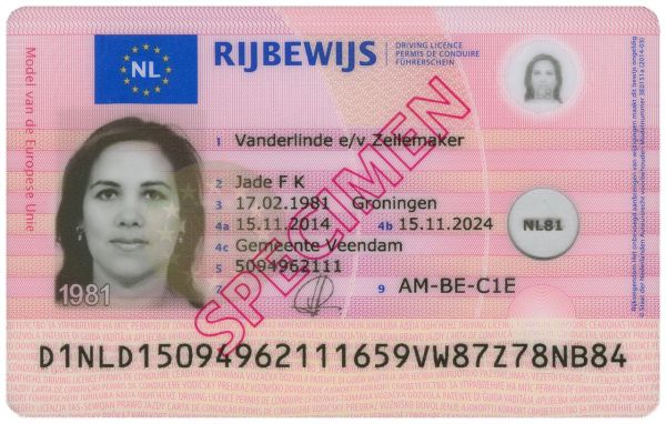 Tłumaczenie holenderskiego prawa jazdy