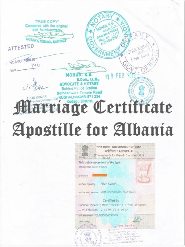 akt małżeństwa w języku albańskim
