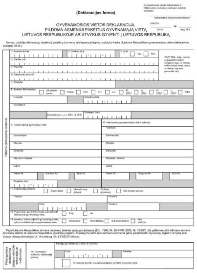 tłumaczenie litewskiego zaświadczenia o miejscu zamieszkania