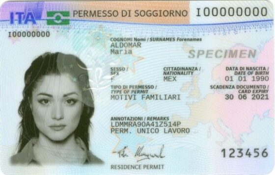 Tłumaczenie włoskiej karty pobytu