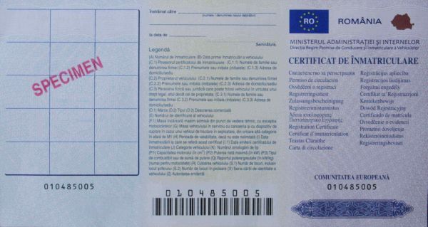 Rumuńskie dokumenty samochodowe