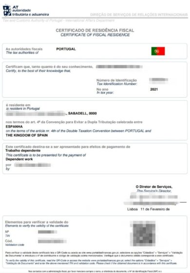 Tłumaczenie portugalskiego certyfikatu rezydencji podatkowej