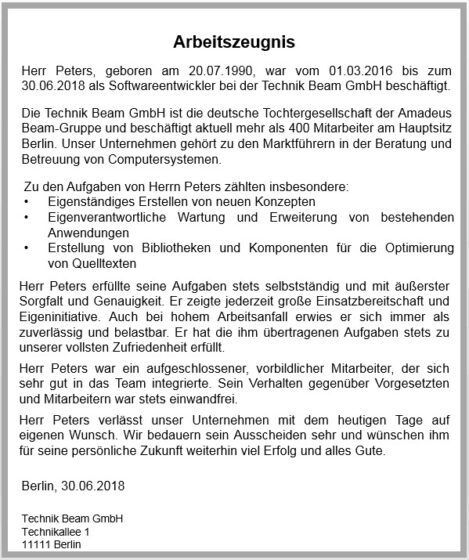 Tłumaczenie przysięgłe Niemieckie Świadectwo pracy na język polski