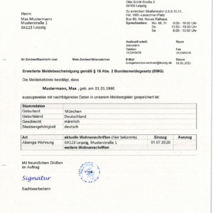 Tłumaczenie przysięgłe Niemieckie Zaświadczenie o Miejscu Zamieszkania na język polski