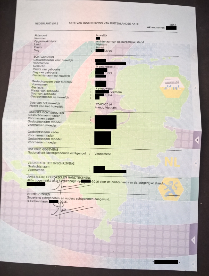 tłumaczenie holenderskiego aktu małżeństwa