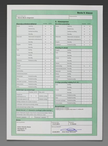 Tłumaczenie duńskiego świadectwa ukończenia szkoły podstawowej