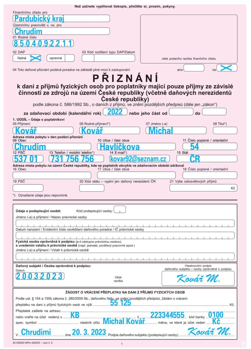 🇨🇿 Rozliczenie podatkowe z Czech – tłumaczenie przysięgłe na język polski