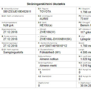 🇮🇸 Dowód rejestracyjny / dokumenty pojazdu z Islandii – tłumaczenie przysięgłe na język polski