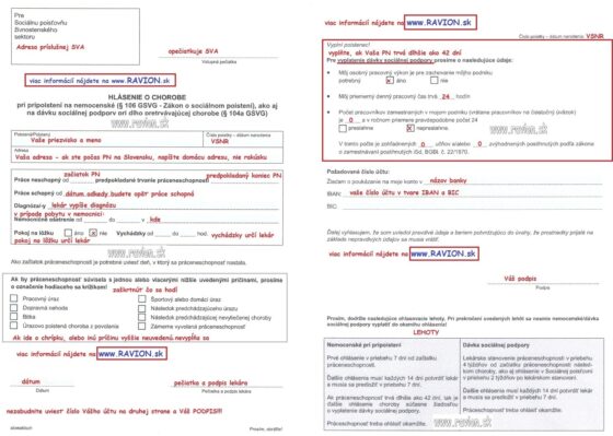 Słowackie zwolnienie lekarskie, PN-ka / Práceneschopnost