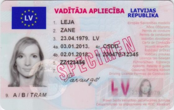 Tłumaczenie łotewskiego prawa jazdy