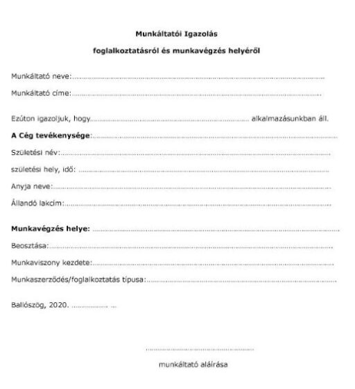 Węgierskie Świadectwo pracy (tłumaczenie na polski)