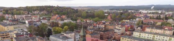Panorama Lęborka, gdzie znajduje się Biuro Tłumaczeń Lębork.
