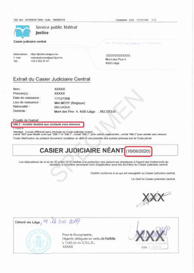 Belgijskie Zaświadczenie o Niekaralności (Extrait de casier judiciaire/Uittreksel strafregister) - tłumaczenie przysięgłe