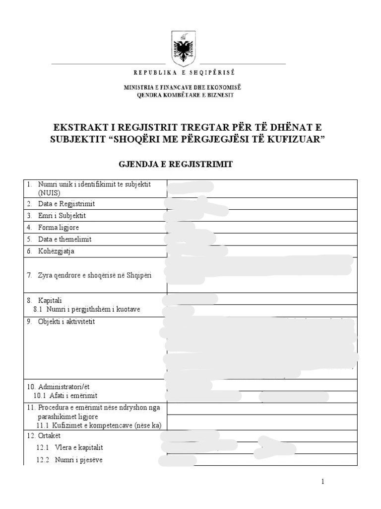🇦🇱 Wyciąg z rejestru / KRS z Albanii – tłumaczenie przysięgłe na język polski