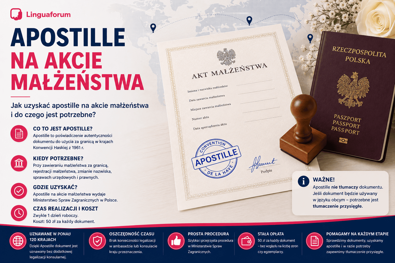 Apostille na akcie małżeństwa
