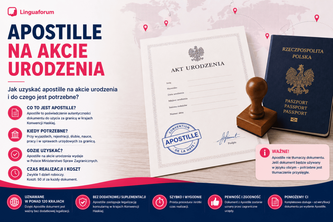 Apostille na akcie urodzenia