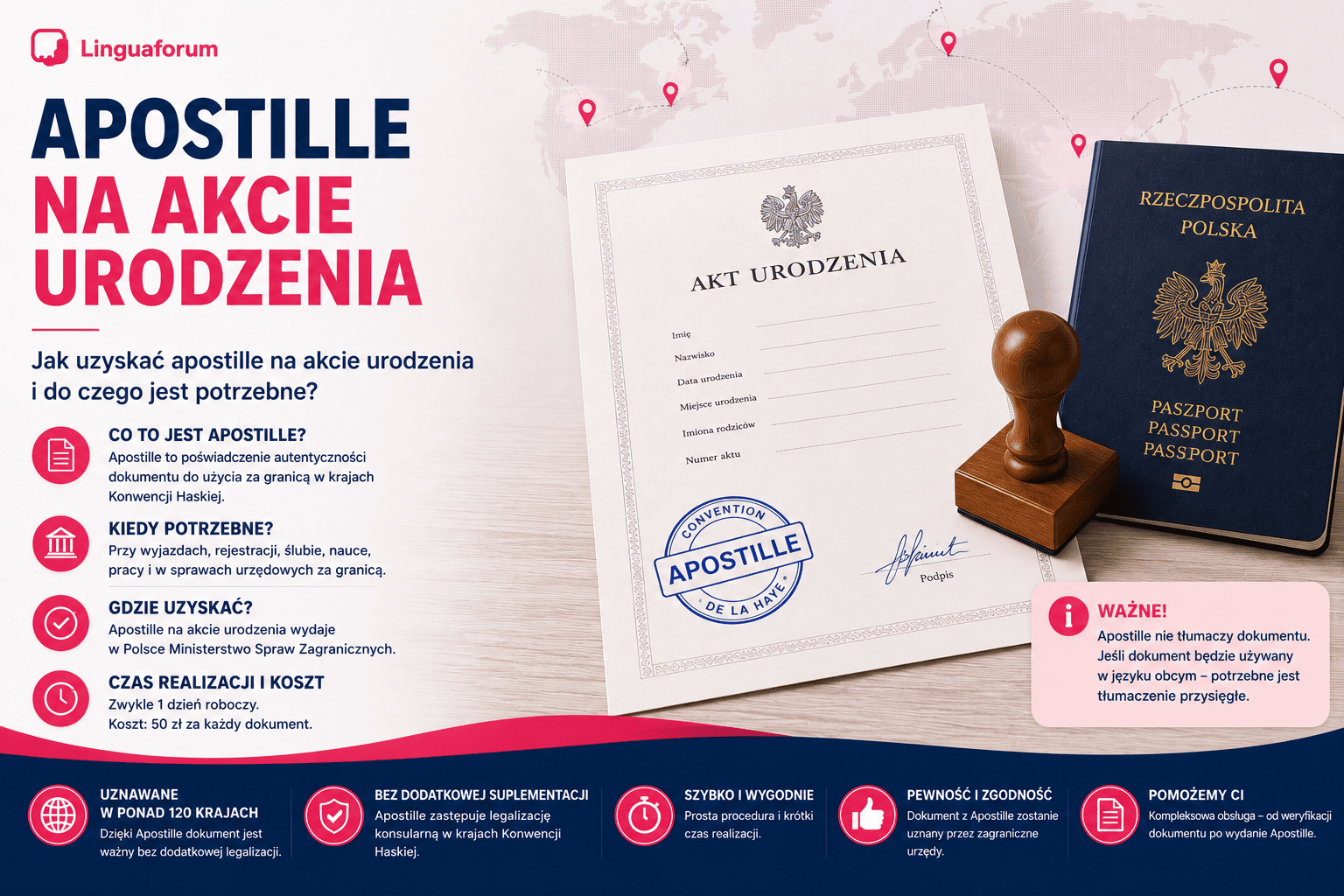 Apostille na akcie urodzenia