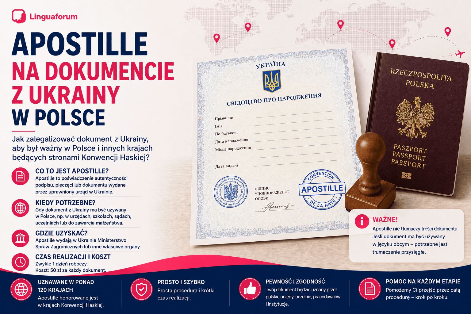 Apostille na dokumencie z Ukrainy używanym w Polsce