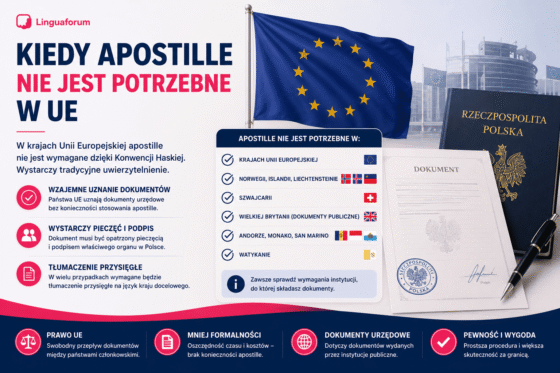 Kiedy apostille nie jest potrzebne w Unii Europejskiej?